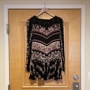 Free People Smooth Talker Tunic Top - Black